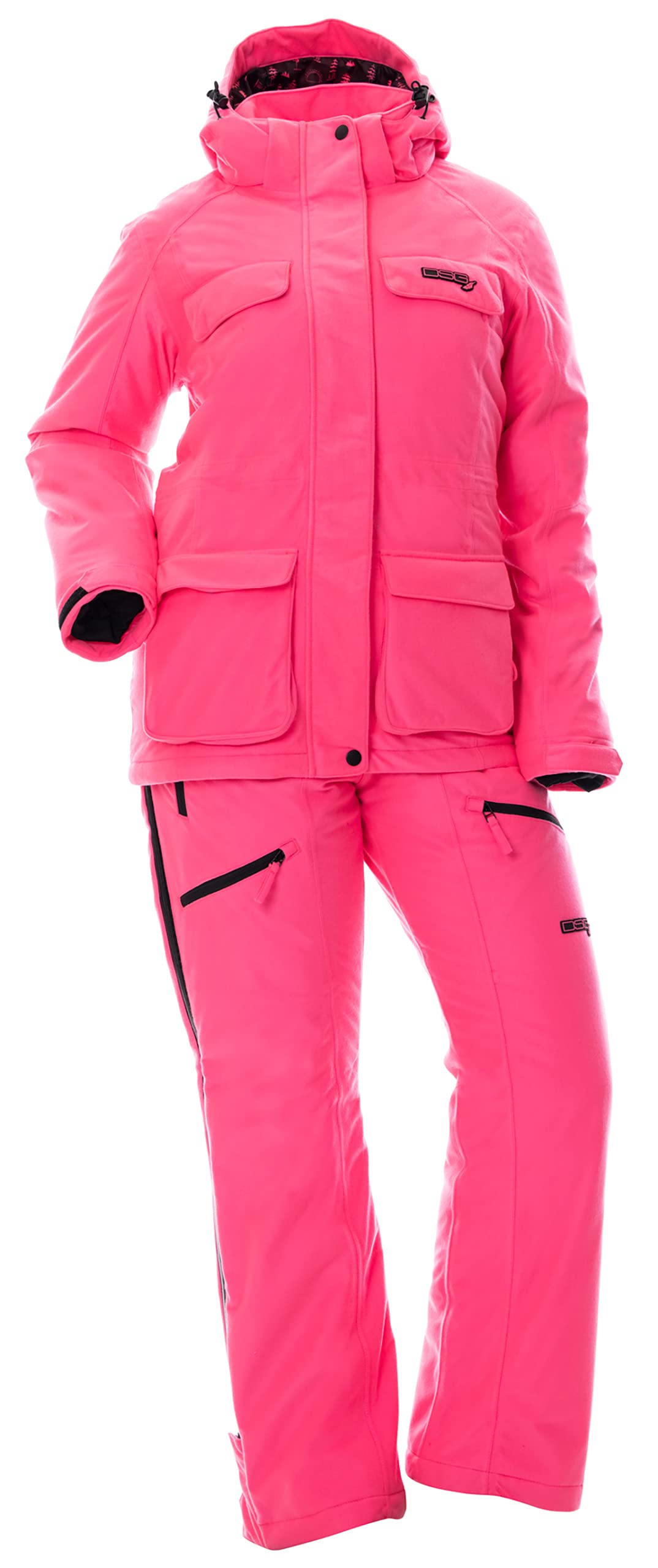 DOING SOMETHING GREAT Kylie 5.0 Camouflage Drop Seat Hunting Bibs for Women, DWR Waterproof, Thin Profile 120g Insulated