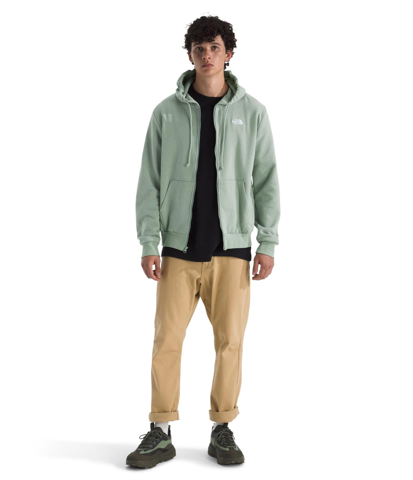 THE NORTH FACE Men's Evolution Simple Dome Full Zip Hoodie | 2 Piece Hood With Adjustable Drawcord, Classic Logo