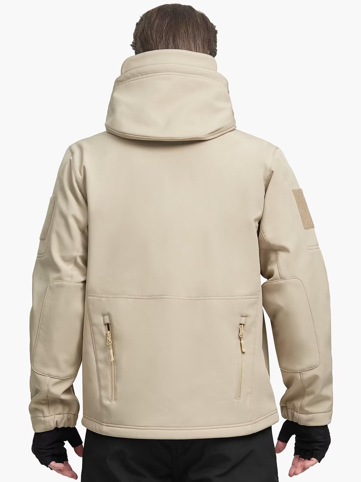 FREE SOLDIER Men's Outdoor Waterproof Soft Shell Hooded Military Tactical Jacket