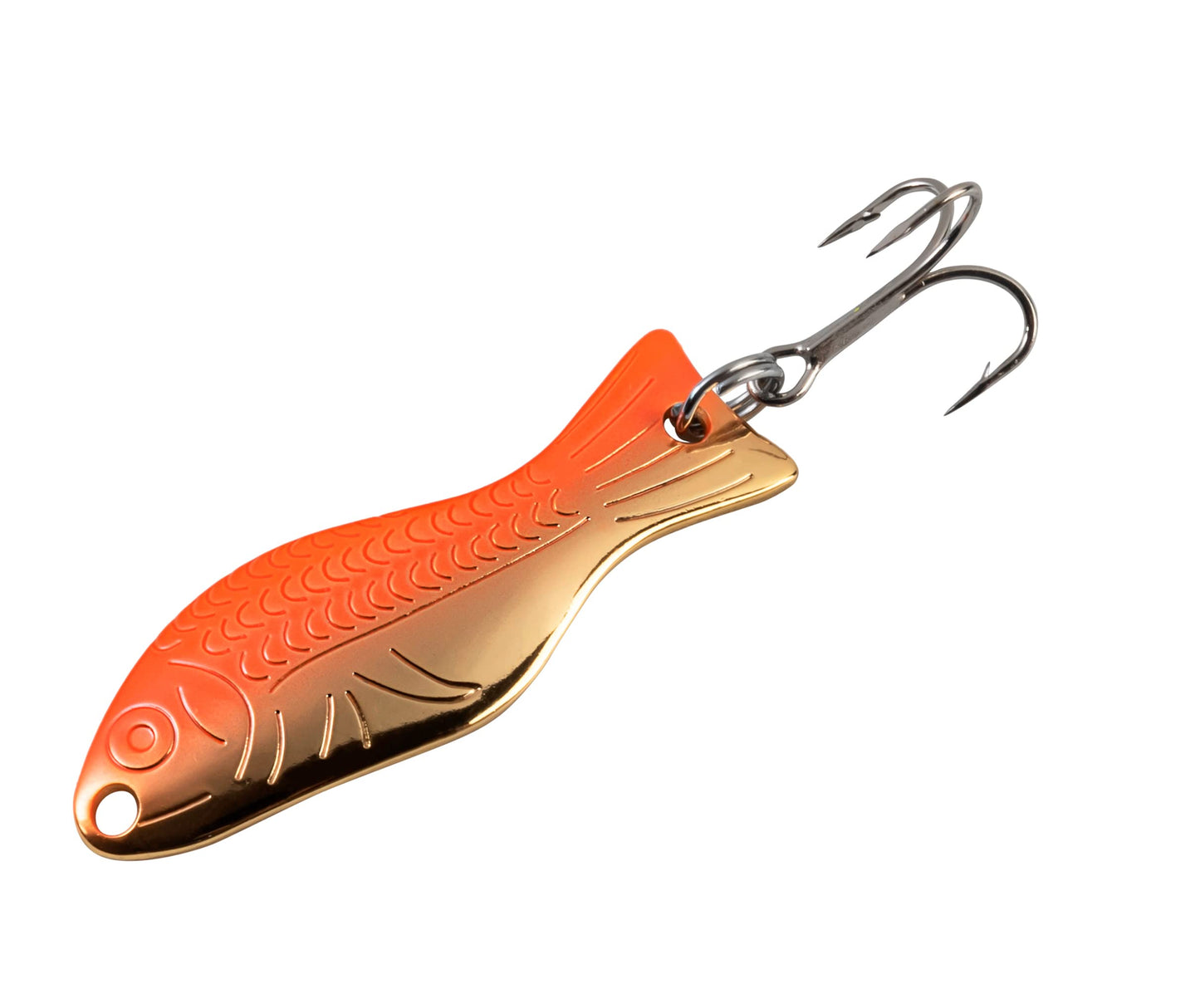 AL's Goldfish Lure Company, Rust Free Goldfish Freshwater Fishing Spoon, Treble Hook, Trout, Salmon, Bass, Walleye, Crappie, Panfish, and Pike. Sizes 3/16 oz., 1/4 oz. or 1/2 oz