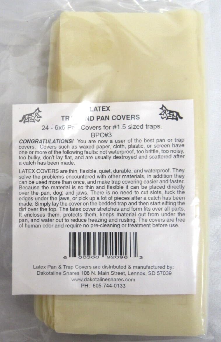 24 Barker's 6x6 Latex Pan and Trap Covers Trapping Supplies Nuisance Control