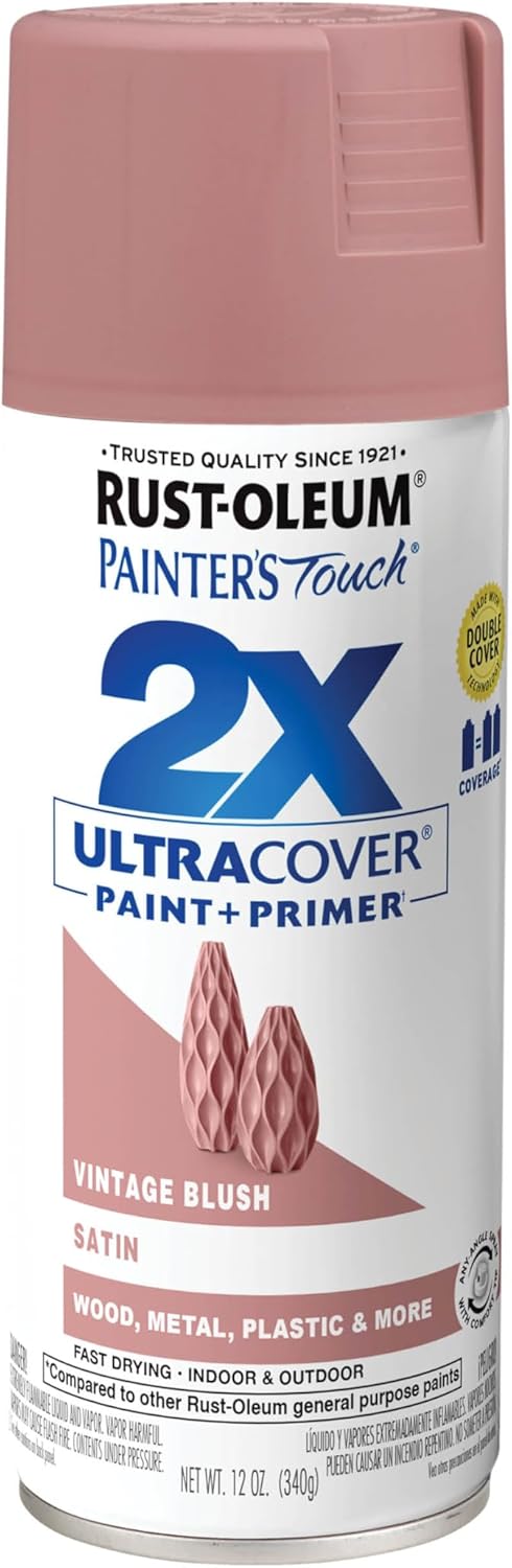 Rust-Oleum 331182 Painter's Touch 2X Ultra Cover Spray Paint, 12 oz, Ultra Matte Black