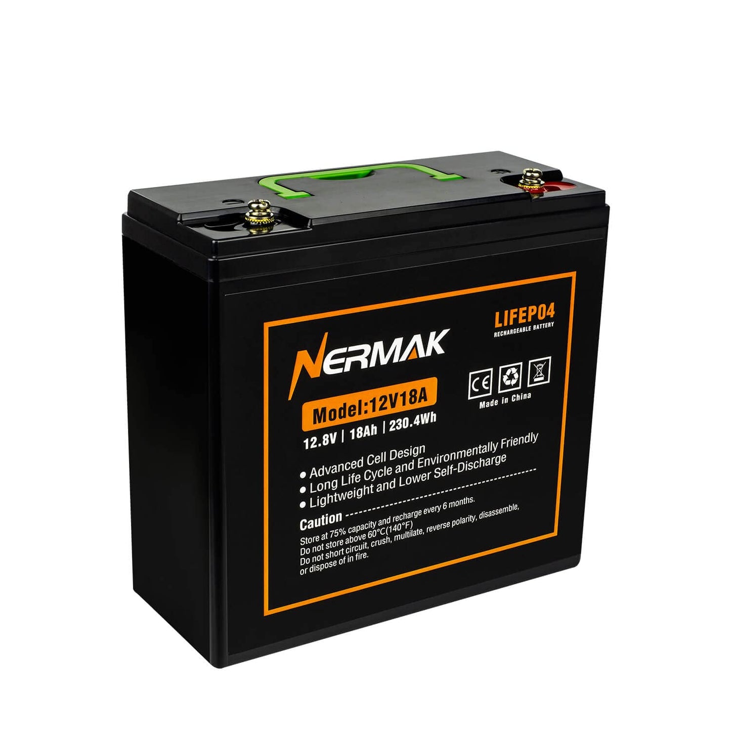 12V 10Ah Lithium LiFePO4 Deep Cycle Battery, 2000+ Cycles Rechargeable Battery for Solar/Wind Power, Small UPS, Lighting, Power Wheels, Fish Finder and More, Built-in 10A BMS
