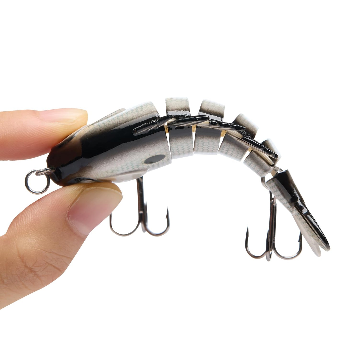 BASSDASH SwimPanfish Multi Jointed Panfish Bluegill Swimbaits Hard Topwater Bass Lures Fishing Lure Crank Saltwater 3.5in/0.85oz