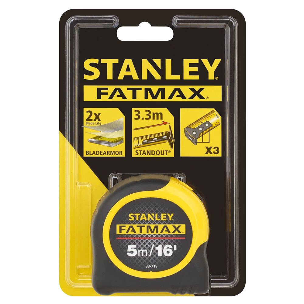 Stanley Tools FatMax 33-740 40-Foot Tape Rule with BladeArmor Coating,black; Yellow