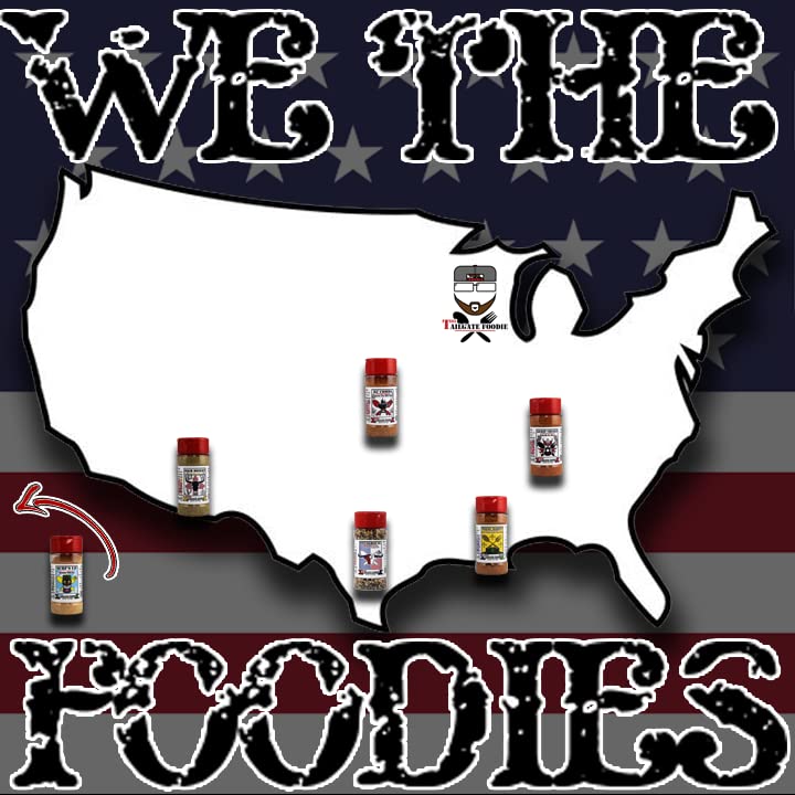THE TAILGATE FOODIE Rare Pitmaster Gourmet Seasonings | 8 pc Grill Essentials Gift Set | 6 Secret Competition BBQ Spice Blends for Ribs, Pork, Brisket, Chicken, Fish, Steak *Great Christmas Gift*