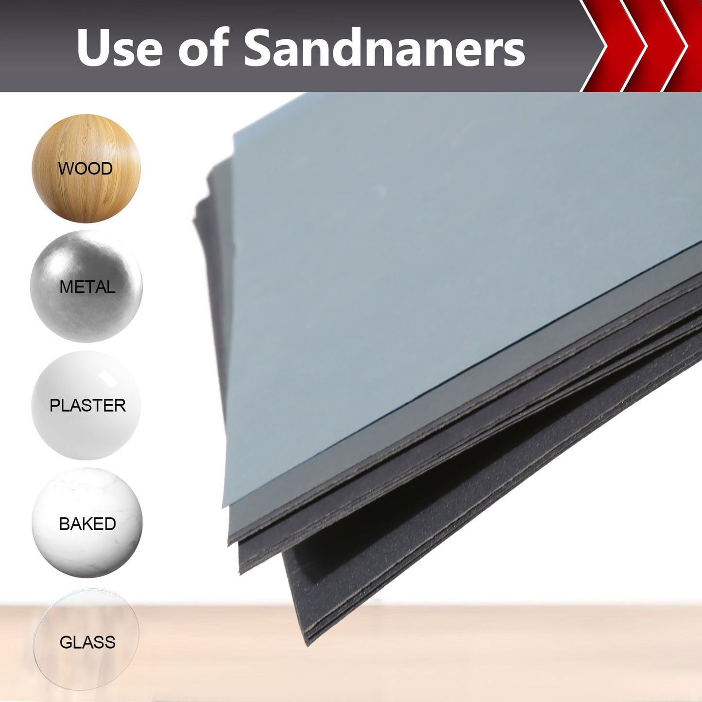 50 Pcs 1/4 Sheet Sandpaper, Premium Sand Paper 80/120/150/220/320/400 Grit Sandpaper Sheet Sand Paper Assortment for Wood Metal Automotive Palm Sanders 5.5" x 4.5"