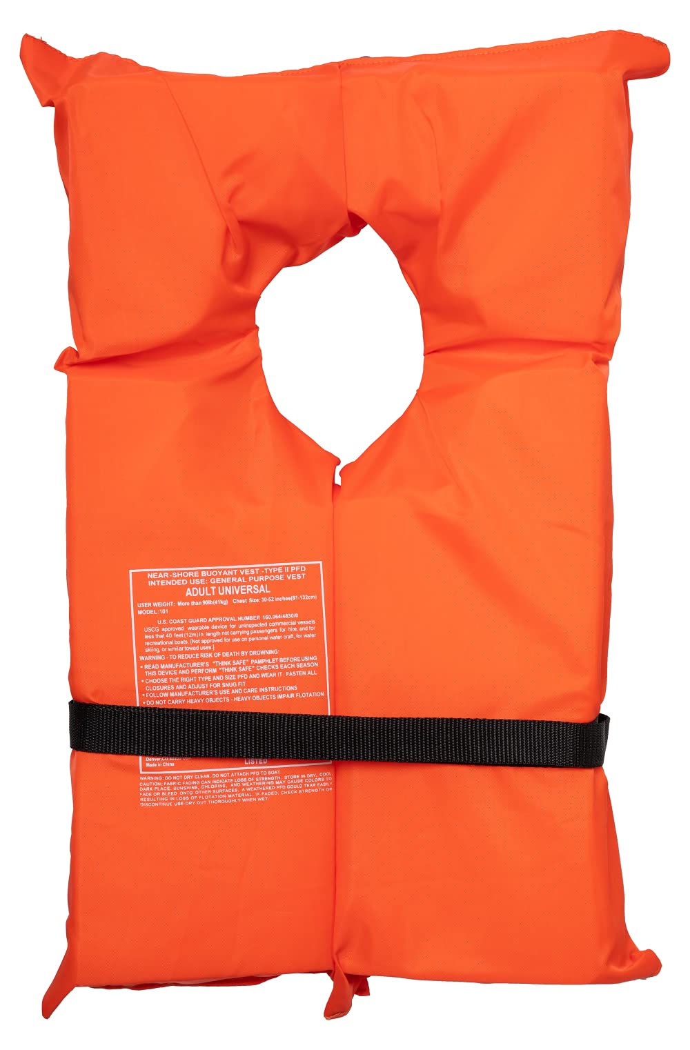 Airhead Adult Type II Keyhole Life Jacket, Multiple Colors and Sizes, Coast Guard Approved