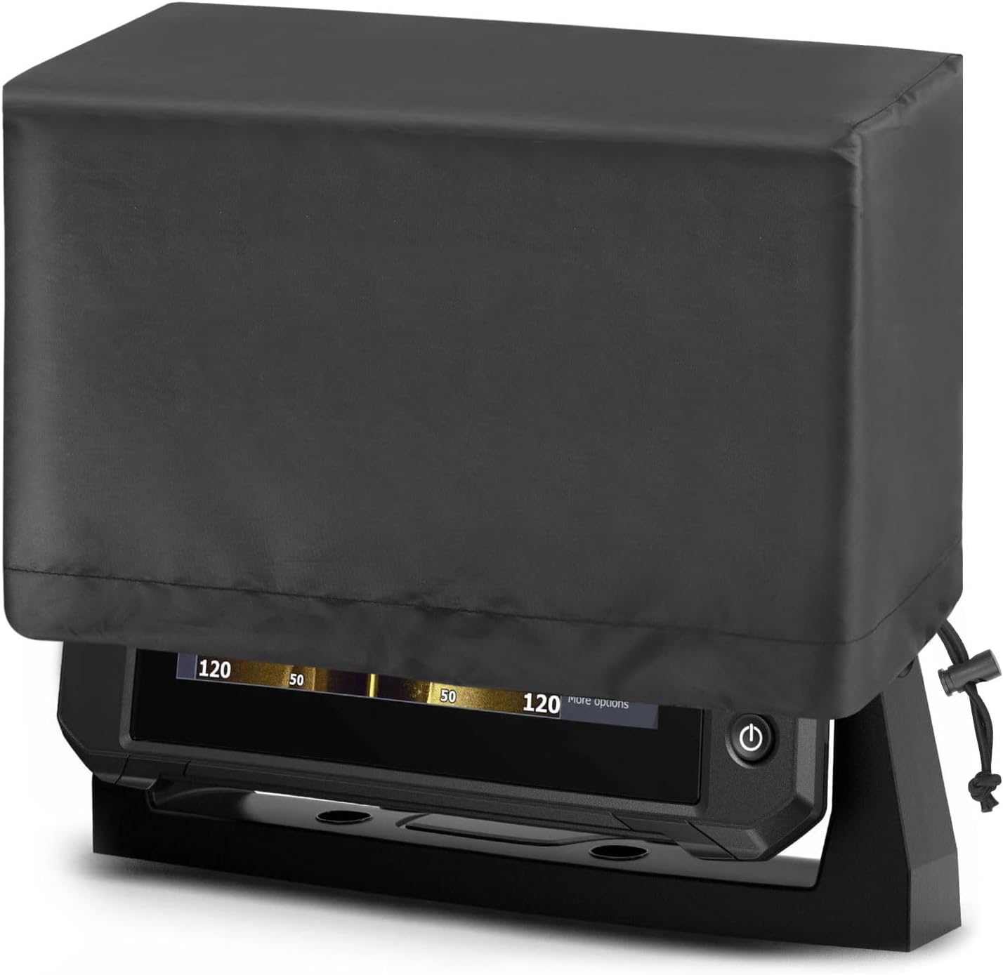 Fish Finder Cover Fit for Lowrance, Humminbird 9-10 inches Fishfinder, Waterproof Depth Cover Protection for Lowrance Hook Reveal to Protect Screen, Silver-Coated 210D Oxford Fabric, 1Pack