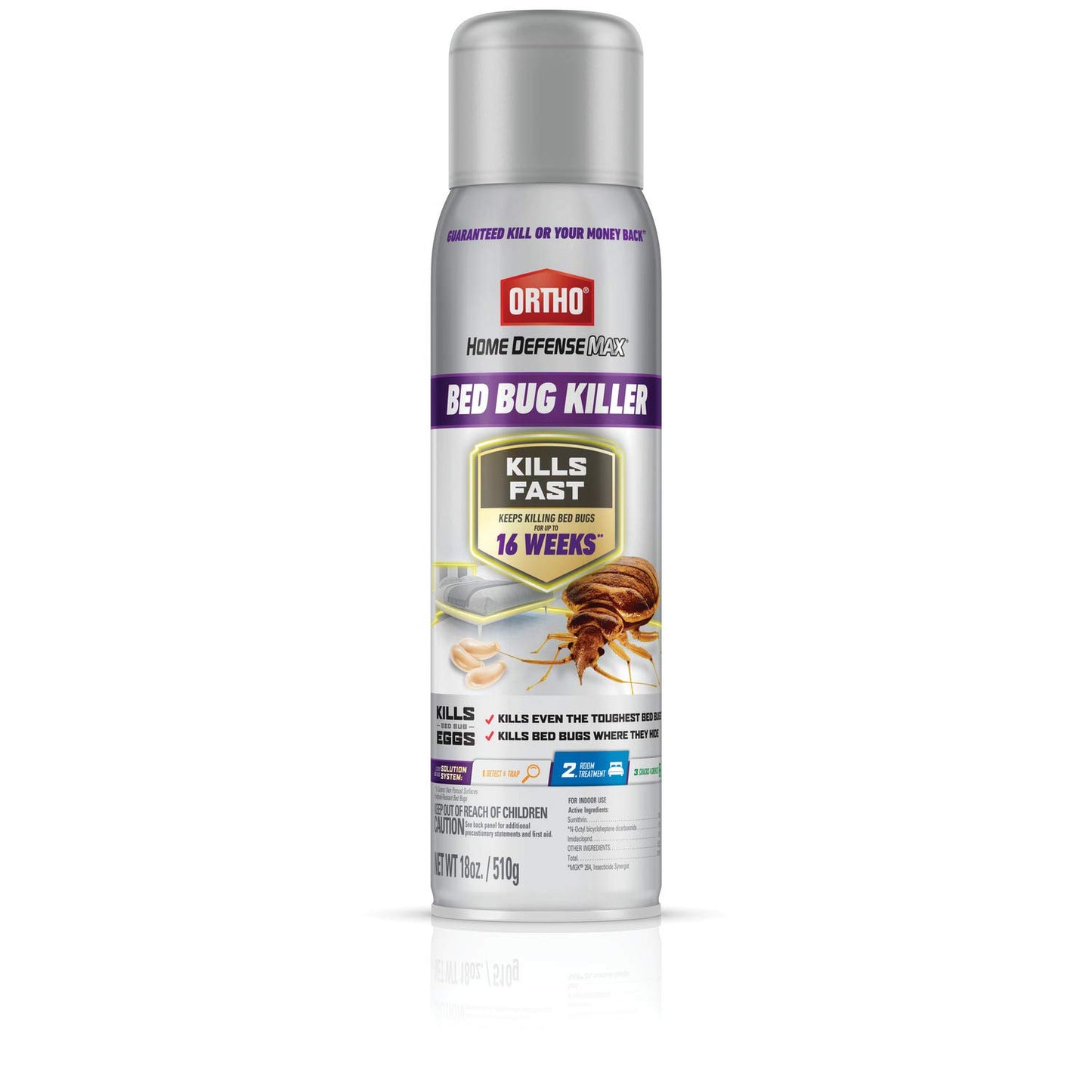 Ortho Home Defense Max Bed Bug, Flea and Tick Killer with Comfort Wand, Bed Bug Spray, Kills Bed Bug Eggs, Fleas and Ticks, 1 gal.