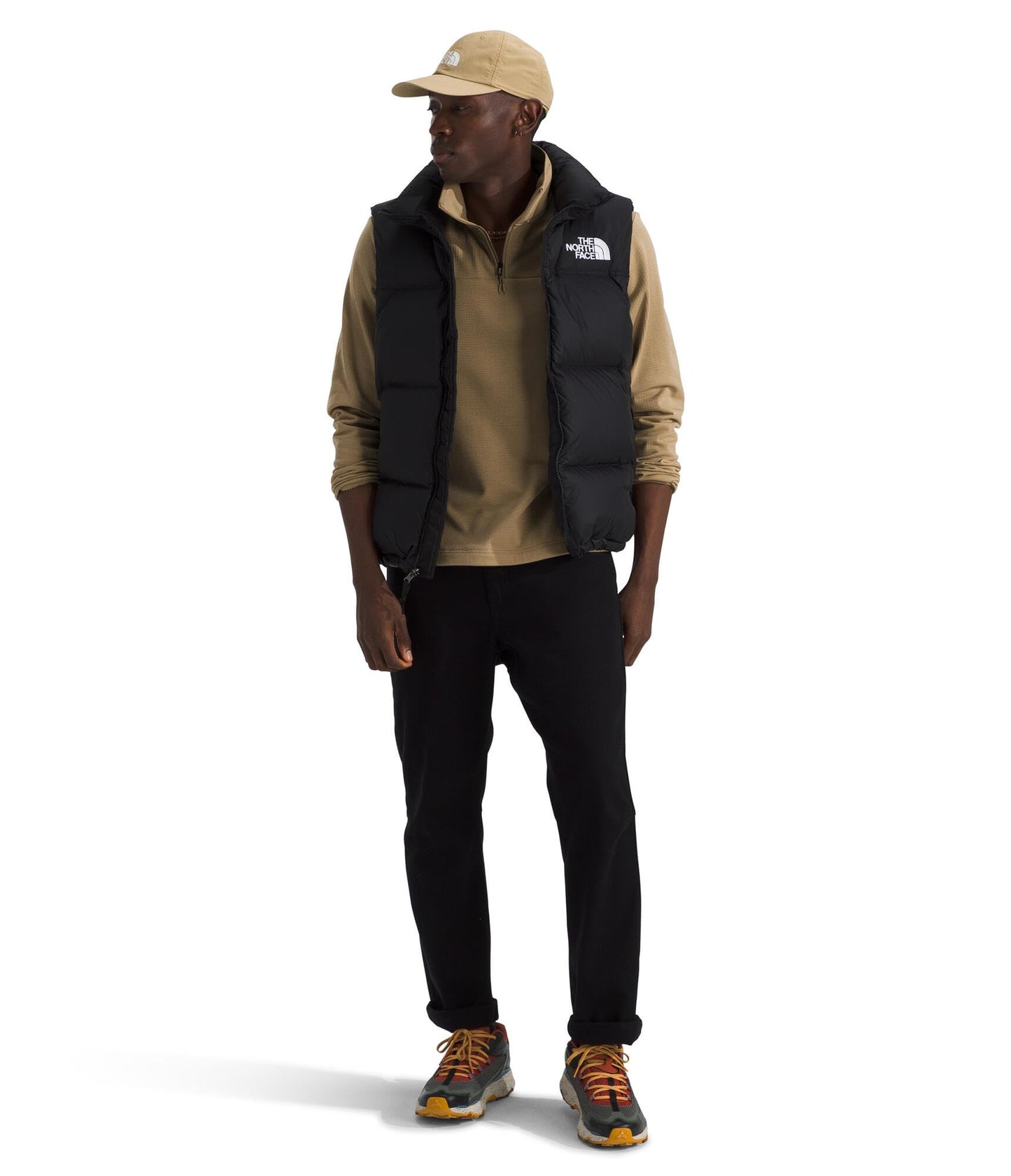 THE NORTH FACE Men's Cedar Trail Grid Fleece Quarter Zip Jacket | Cold Weather Top With Durable, Reinforced Bindings