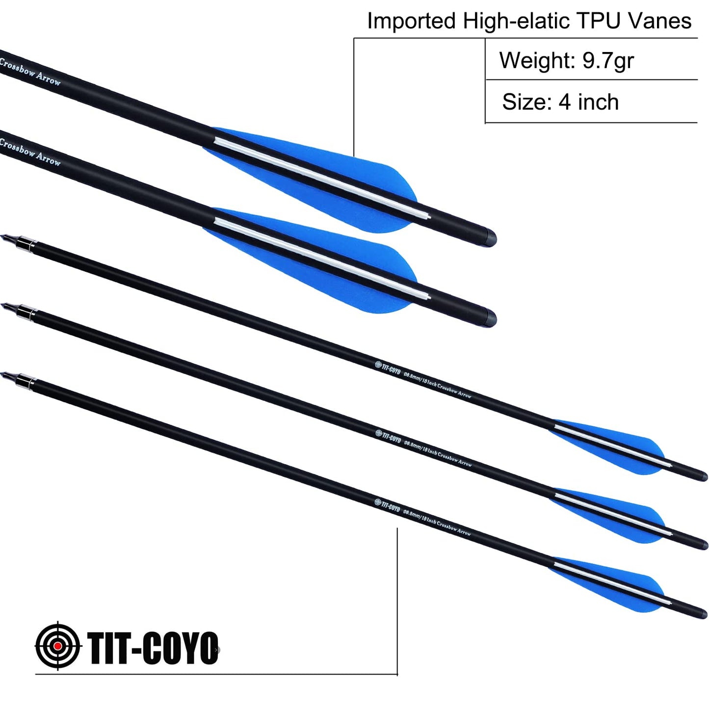 20 22 Inch Crossbow Bolts and Crossbow Broadheads Set Carbon Crossbow Arrows for Hunting and Outdoor Practice, 12pcs Arrows 12pcs Broadheads(24 Pack)