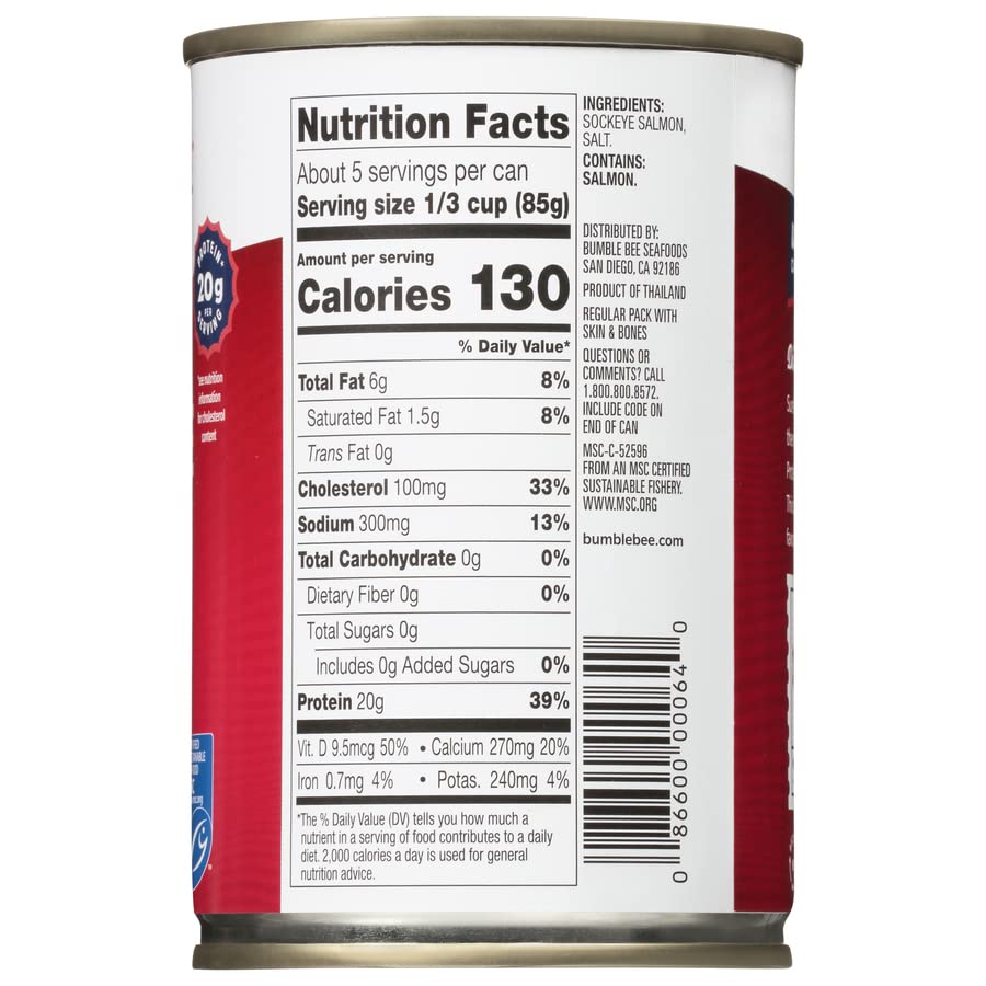 Bumble Bee Smoke Flavored Red Coho Salmon Fillets in Oil, 3.75 oz (Pack of 1) - 19g Protein - Skinless, Boneless - Great for Snacks & Recipes - Gluten Free