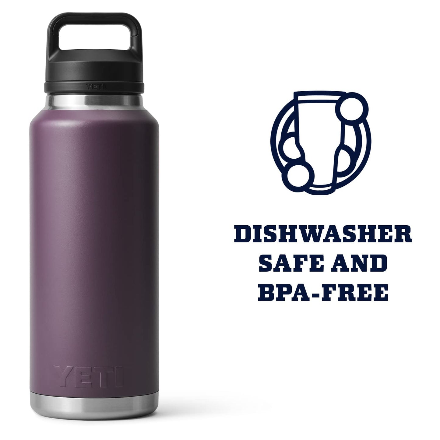 YETI Rambler 46 oz Bottle, Vacuum Insulated, Leakproof, Stainless Steel with Chug Cap