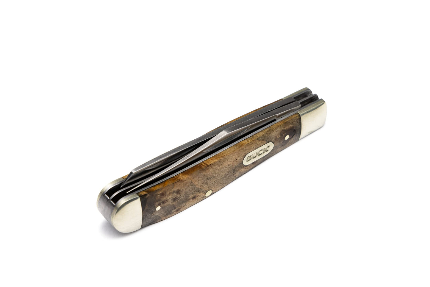Buck Knives 382 Trapper 2-Blade Folding Pocket Knife with Wood Handle