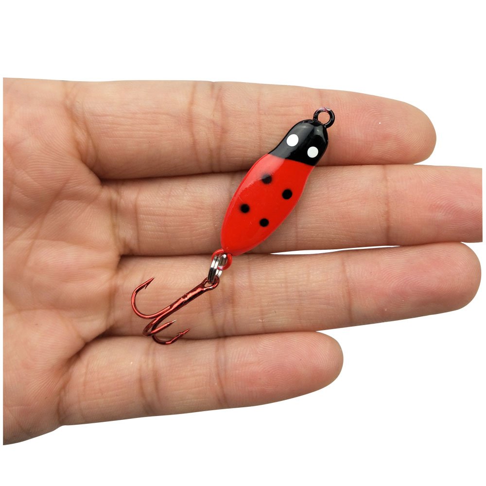 Ice Fishing Jigs with Treble Hooks Lead Jig Hooks Winter Metal Lures