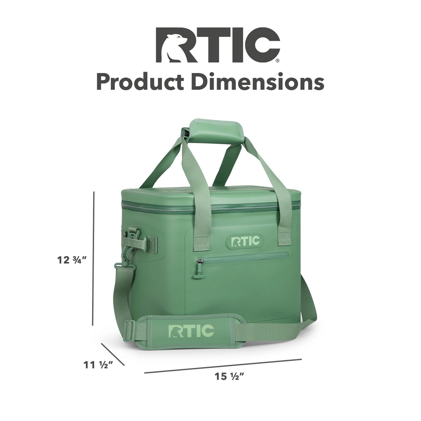 RTIC Ultra-Tough Soft Cooler 30 Can, Insulated Bag Portable Ice Chest Box for Lunch, Beach, Drink, Beverage, Travel, Camping, Picnic, Car, Trips, Floating Cooler Leak-Proof with Zipper