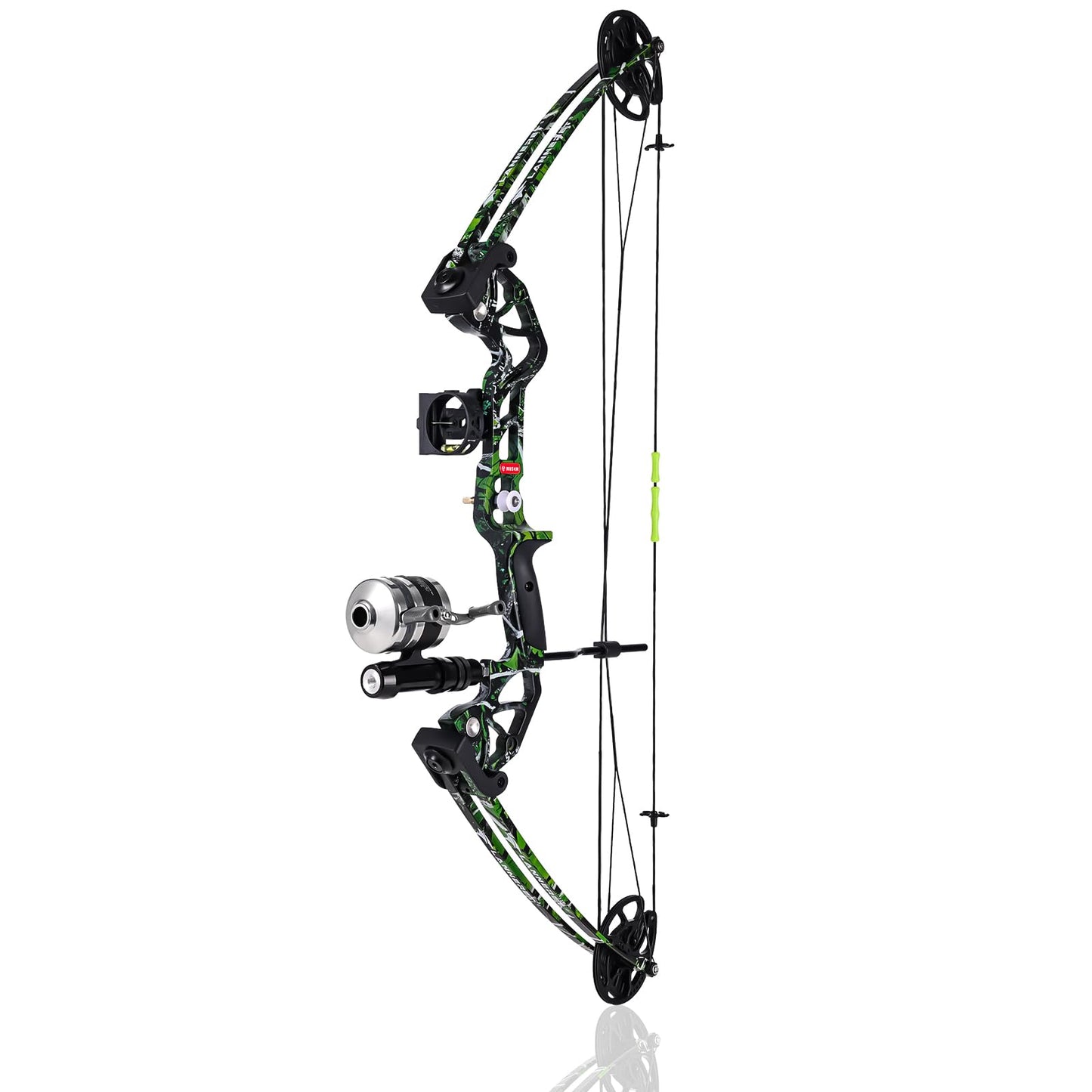 Bowfishing Bow Kit with 3 Arrows 15-45 LBS Draw Length 18"-29.5", Fishing Reel Hunting Shooting Fish for Compound Bow Right Hand,Fully Adjustable