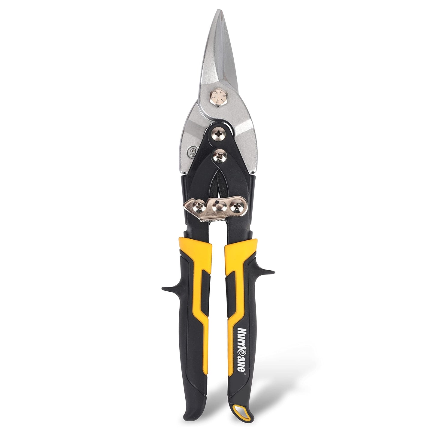 HURRICANE 3 pc Aviation Tin Snips Set, Metal Cutter Shear for Cut Sheet Metal, Chrome Vanadium Steel, Straight Left and Right, Ergonomical TyreGrip Handle with Hang Hole and Safety Latch
