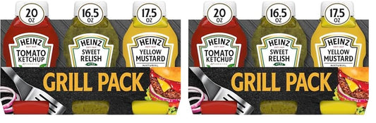 Heinz Tomato Ketchup, Sweet Relish & Yellow Mustard Grill Pack, 3 ct Pack