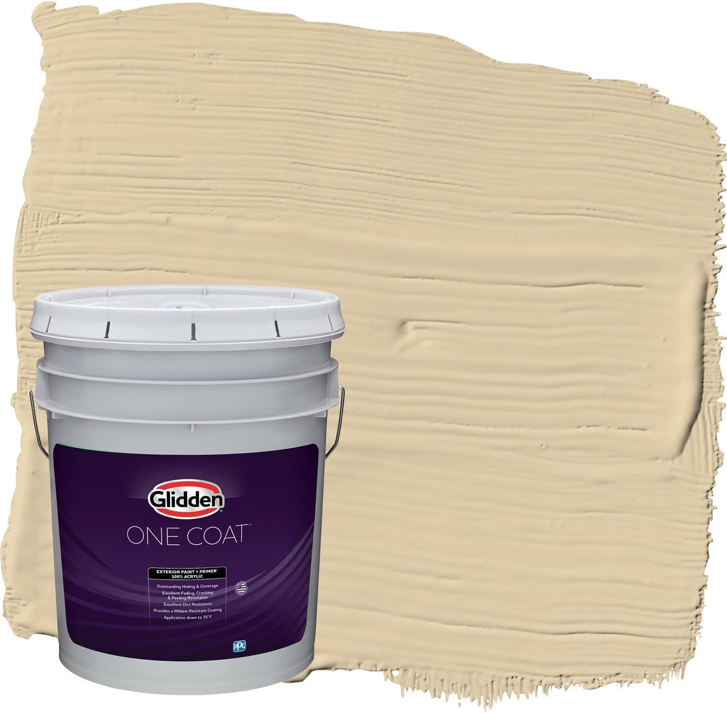 Glidden Exterior Paint + Primer: Beige/Pony Tail, One Coat, Semi-Gloss, 1-Gallon