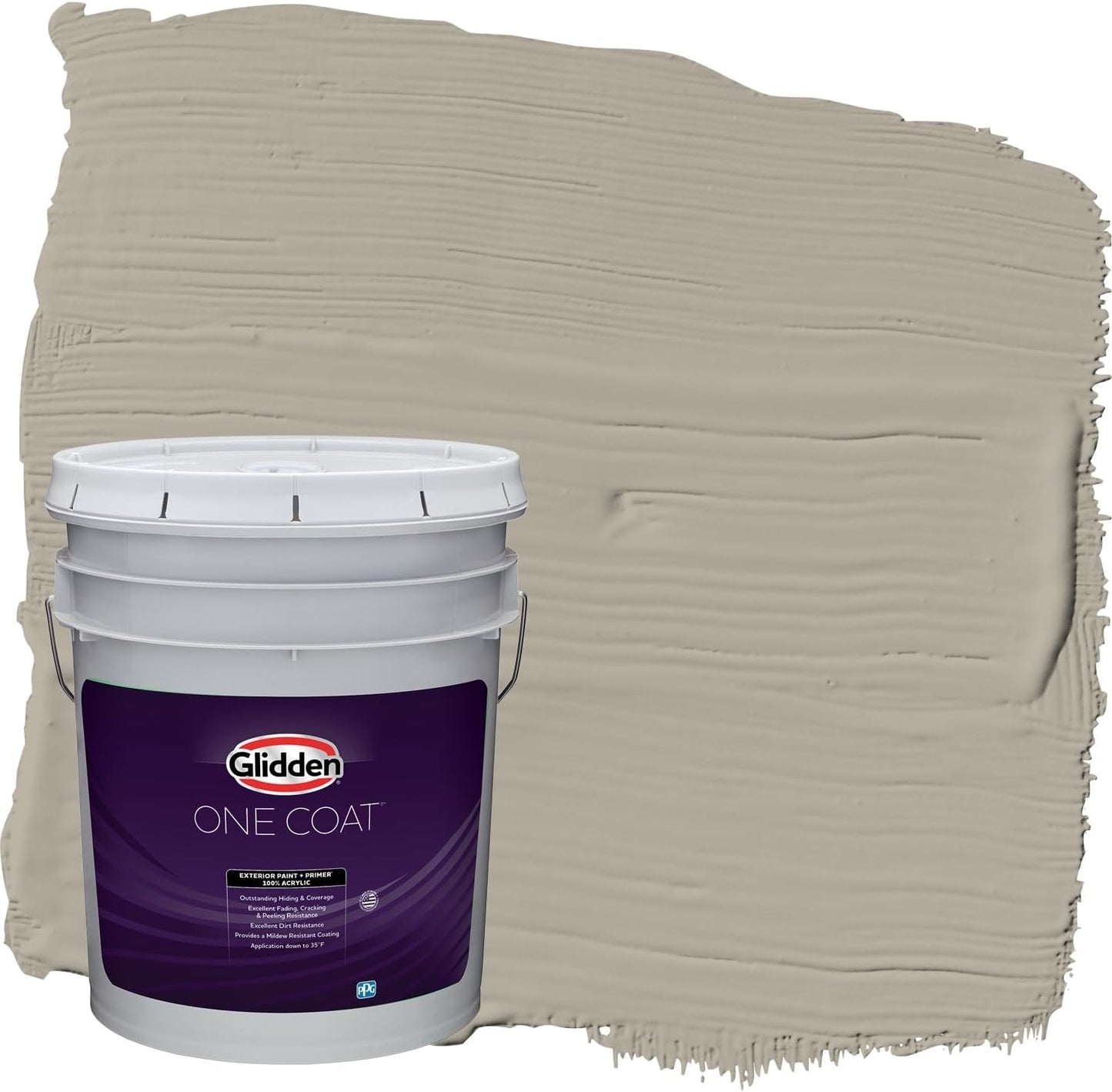 Glidden Exterior Paint + Primer: Beige/Pony Tail, One Coat, Semi-Gloss, 1-Gallon