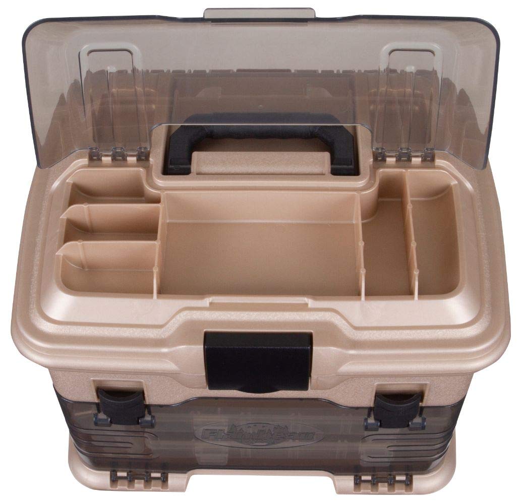 Flambeau Outdoors T4P Pro Multiloader Tackle Box - Portable Fishing Lure Organizer Station With Zerust Anti-RustTechnology, Includes 5 Removable Tuff Tainer Tackle Boxes, White/Orange