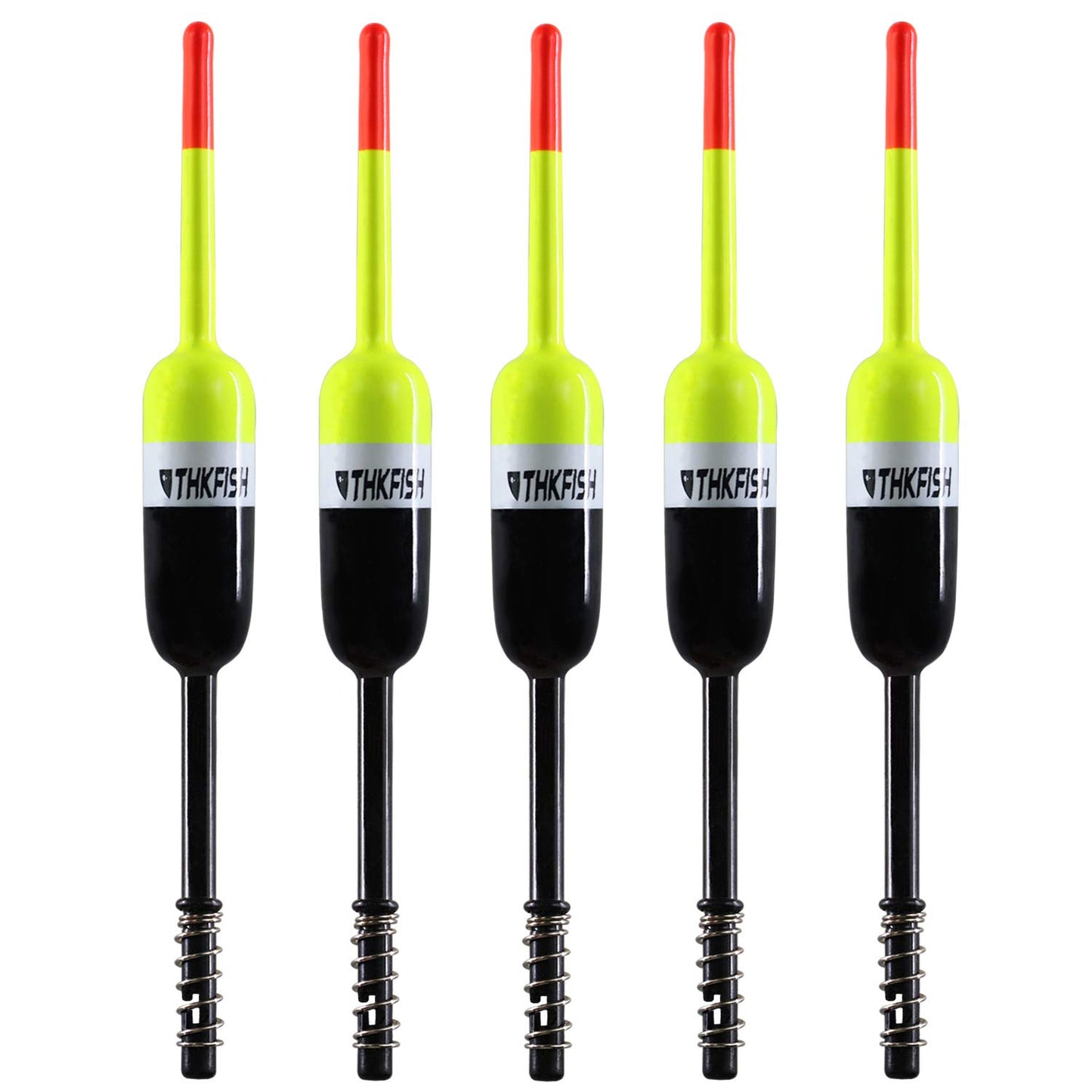 THKFISH Fishing Bobbers Fishing Floats and Bobbers Slip Bobbers for Fishing Balsa Floats Crappie Fishing Bobbers Fixed Bobber (1.5"X0.59"X5.4") (2.5"X0.59"X5.4")