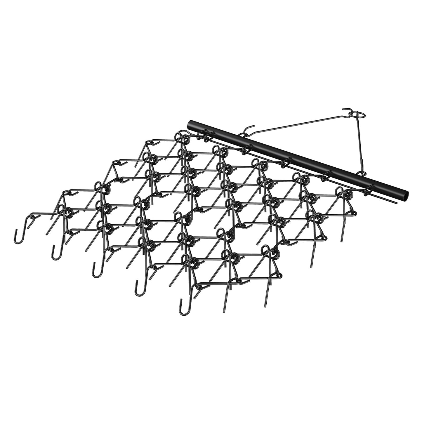 VEVOR 4' x 5' ATV Drag Harrow, Q235 Steel UTV Tractor Attachments for Landscape Leveling or Sod Prepping, Towable Grader for Gravel Driveway, Garden, Farm, Field Black