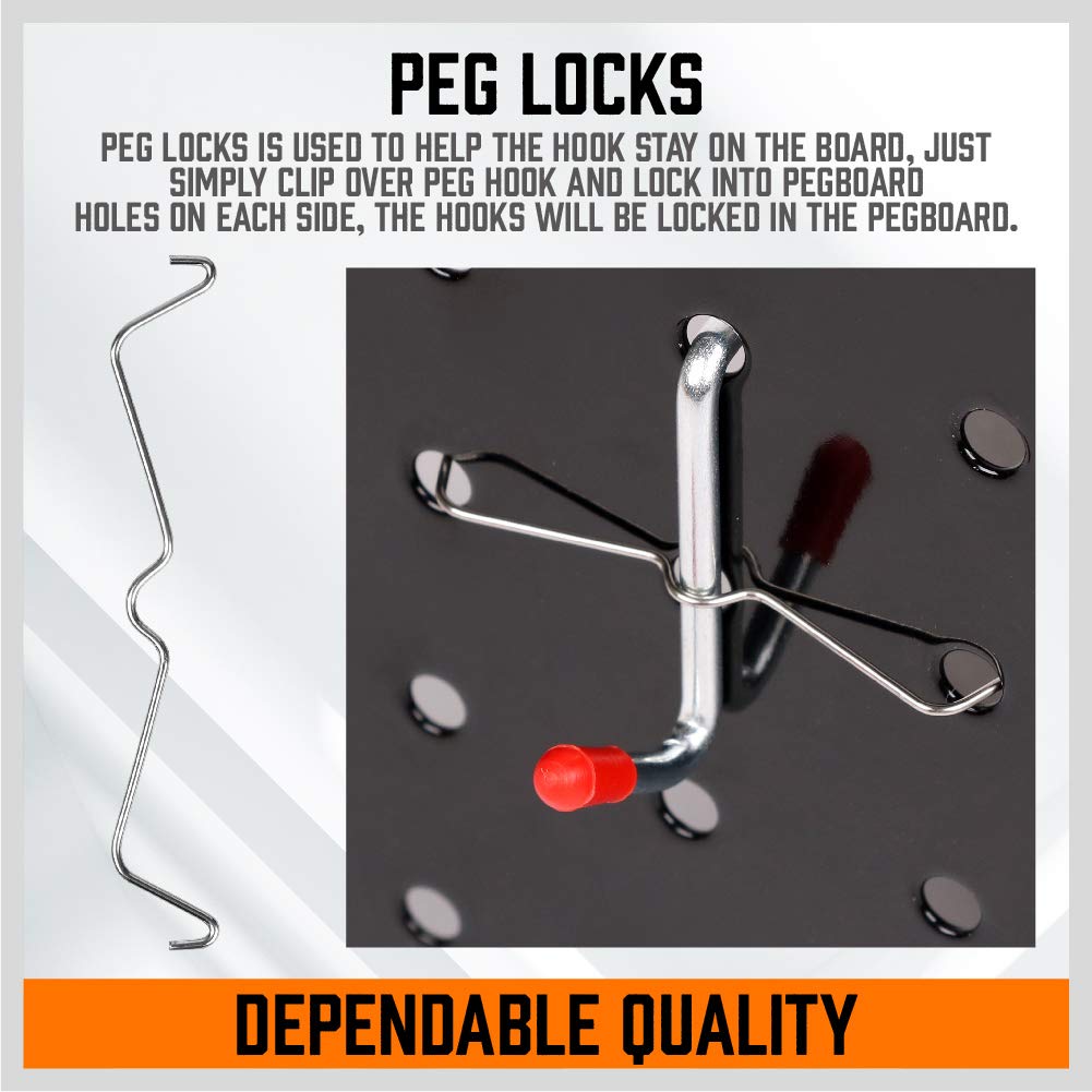 HORUSDY 150-Piece Pegboard Hooks Assortment, Pegboard Accessories with Pegboard Bins for Organizing Various Tools