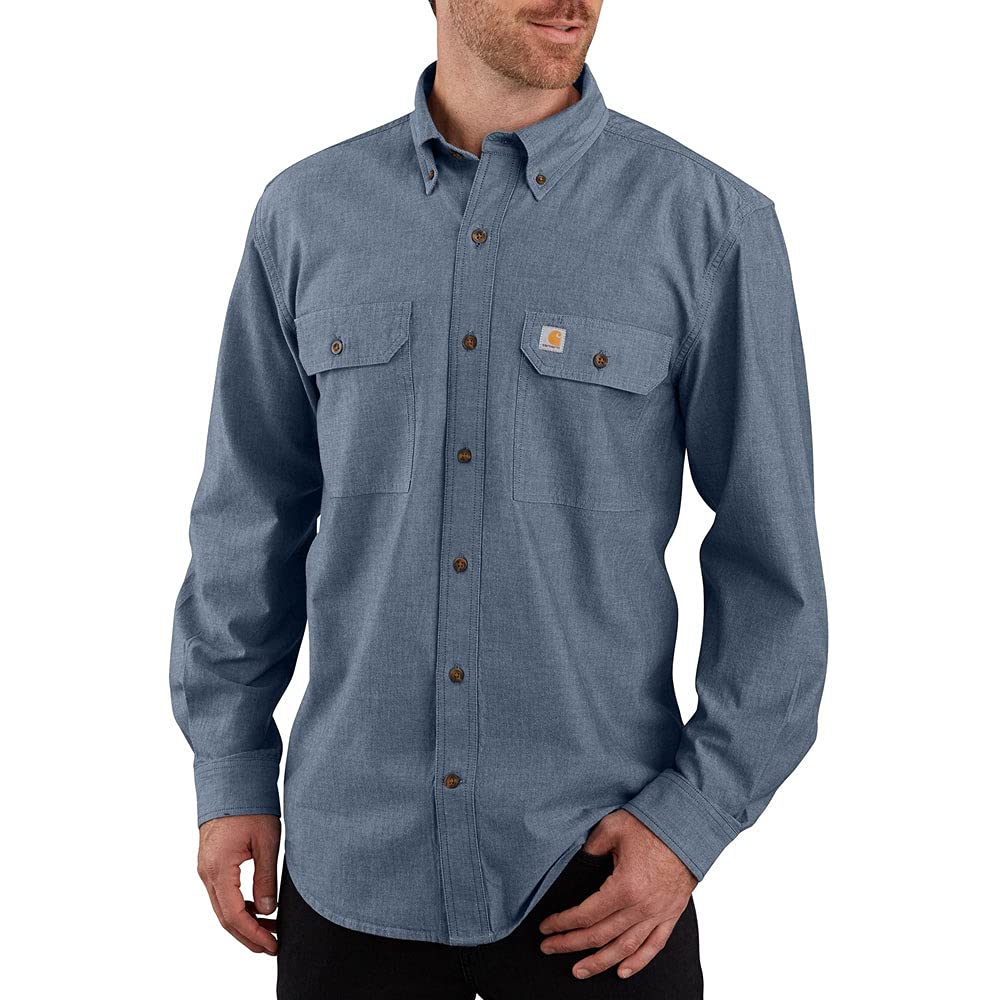 Carhartt Men's Loose Fit Midweight Chambray Long-Sleeve Shirt