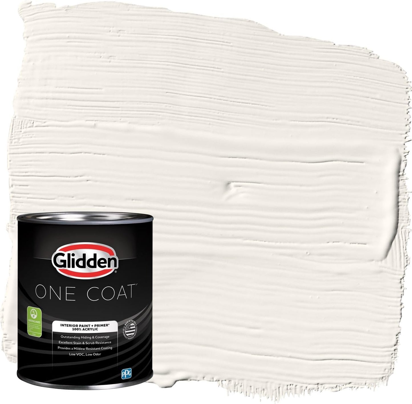 Glidden Interior Paint + Primer: Beige/Toasted Almond, One Coat, Semi-Gloss, 1-Quart