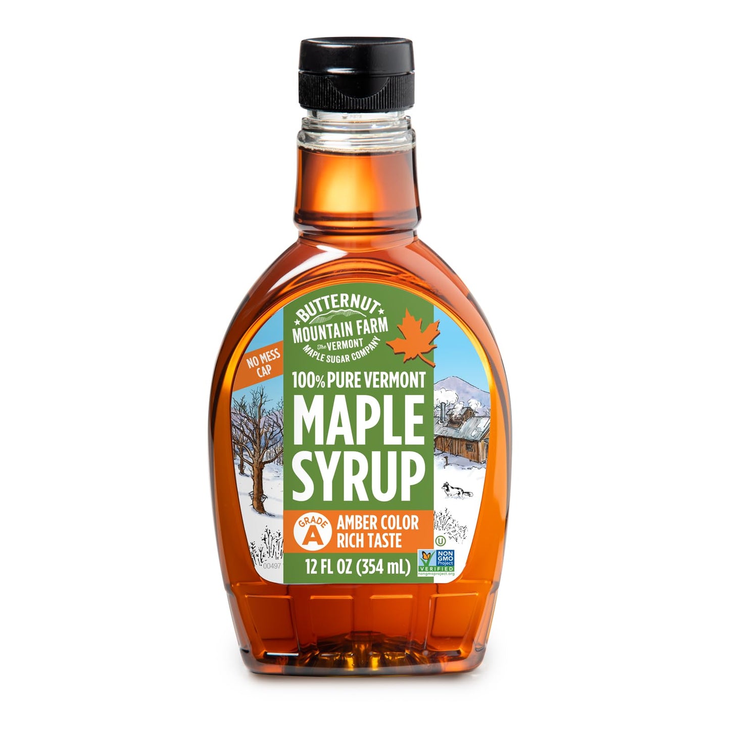 Butternut Mountain Farm Pure Vermont Maple Syrup, Grade A, Dark Color, Robust Taste, All Natural, Easy Pour, 32 Fl Oz, 1 Qt (Prev Grade B)