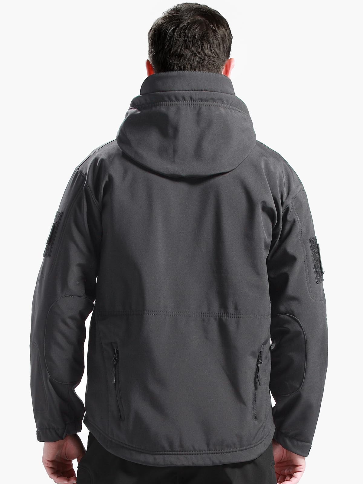 FREE SOLDIER Men's Outdoor Waterproof Soft Shell Hooded Military Tactical Jacket