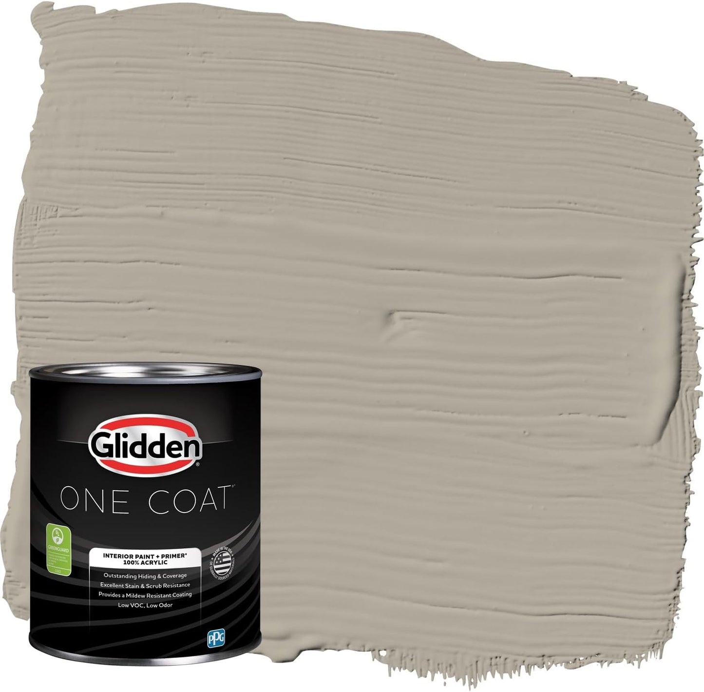 Glidden Interior Paint + Primer: Beige/Toasted Almond, One Coat, Semi-Gloss, 1-Quart