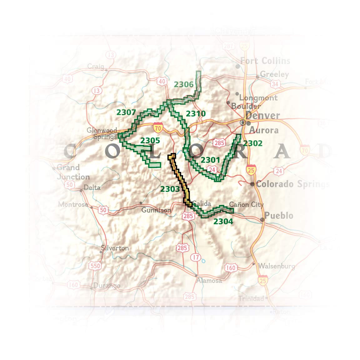 Arkansas River, Leadville to Salida Map (National Geographic Fishing & River Map Guide, 2303)
