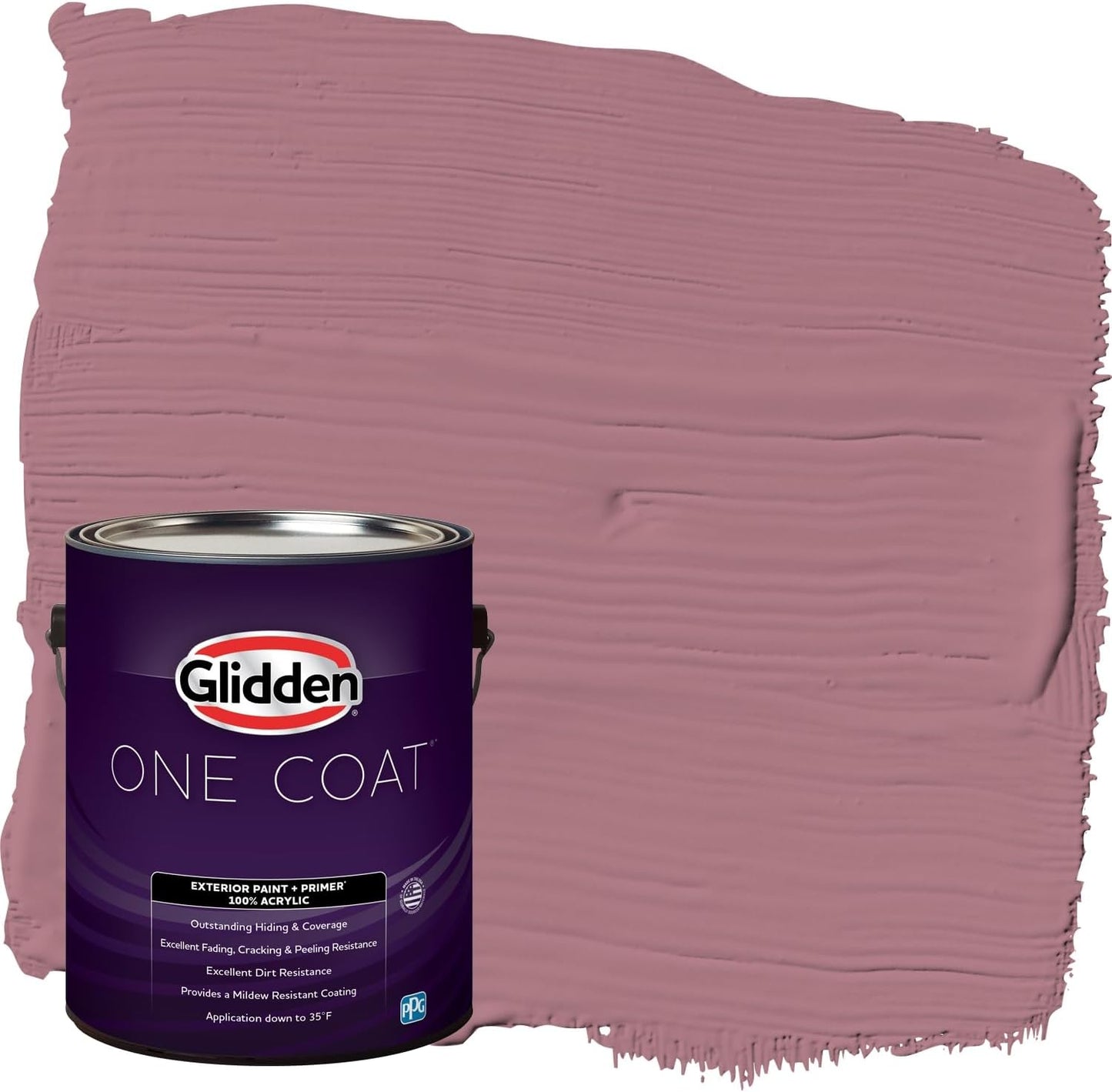 Glidden Exterior Paint + Primer: Pink/Ballet Slipper, One Coat, Semi-Gloss, 1-Gallon