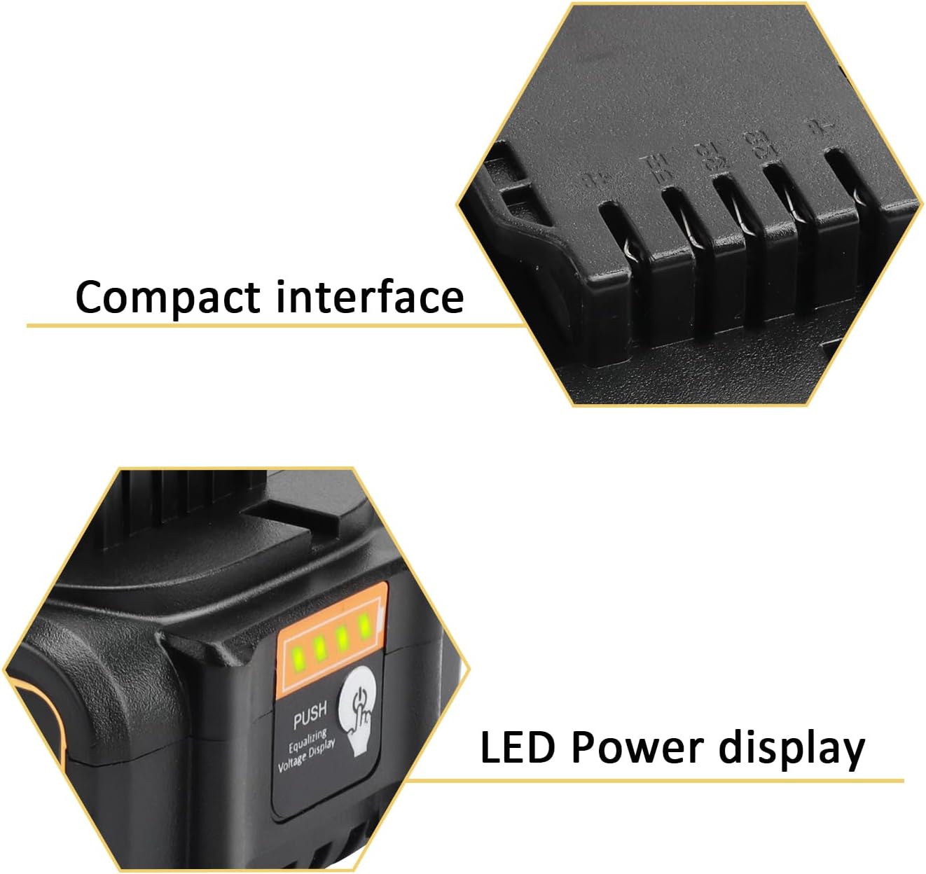 waitley 2 Pack 20V 6.0A Replacement Battery Compatible with Dewalt DCB200 DCD DCF DCG Series Cordless Power Tools