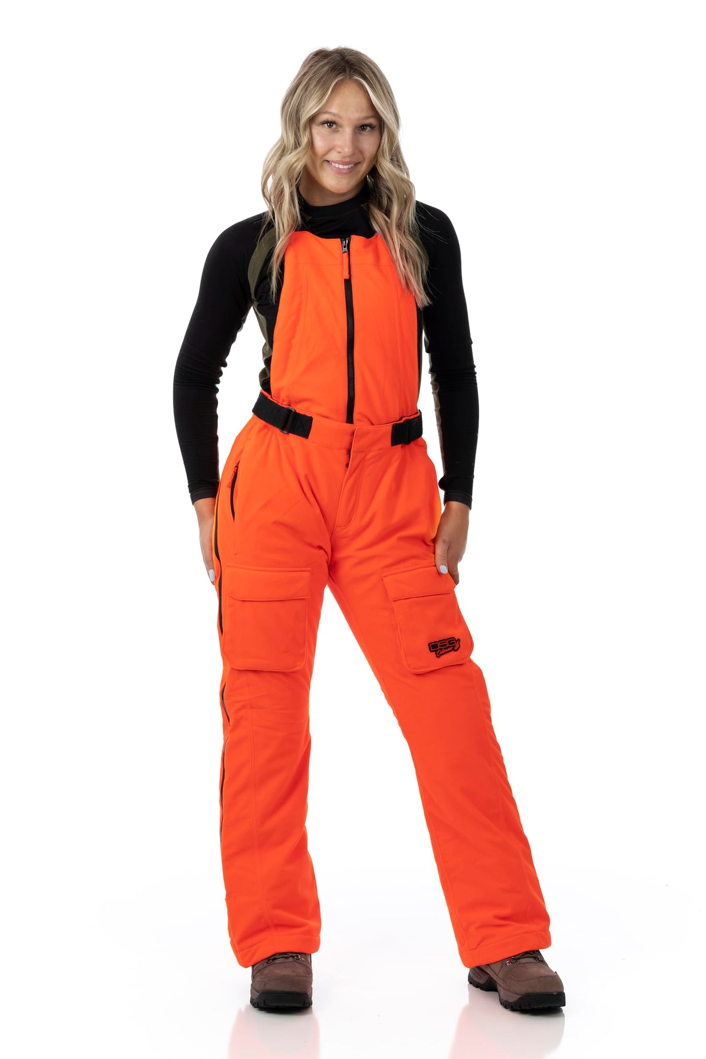 DOING SOMETHING GREAT Kylie 5.0 Camouflage Drop Seat Hunting Bibs for Women, DWR Waterproof, Thin Profile 120g Insulated