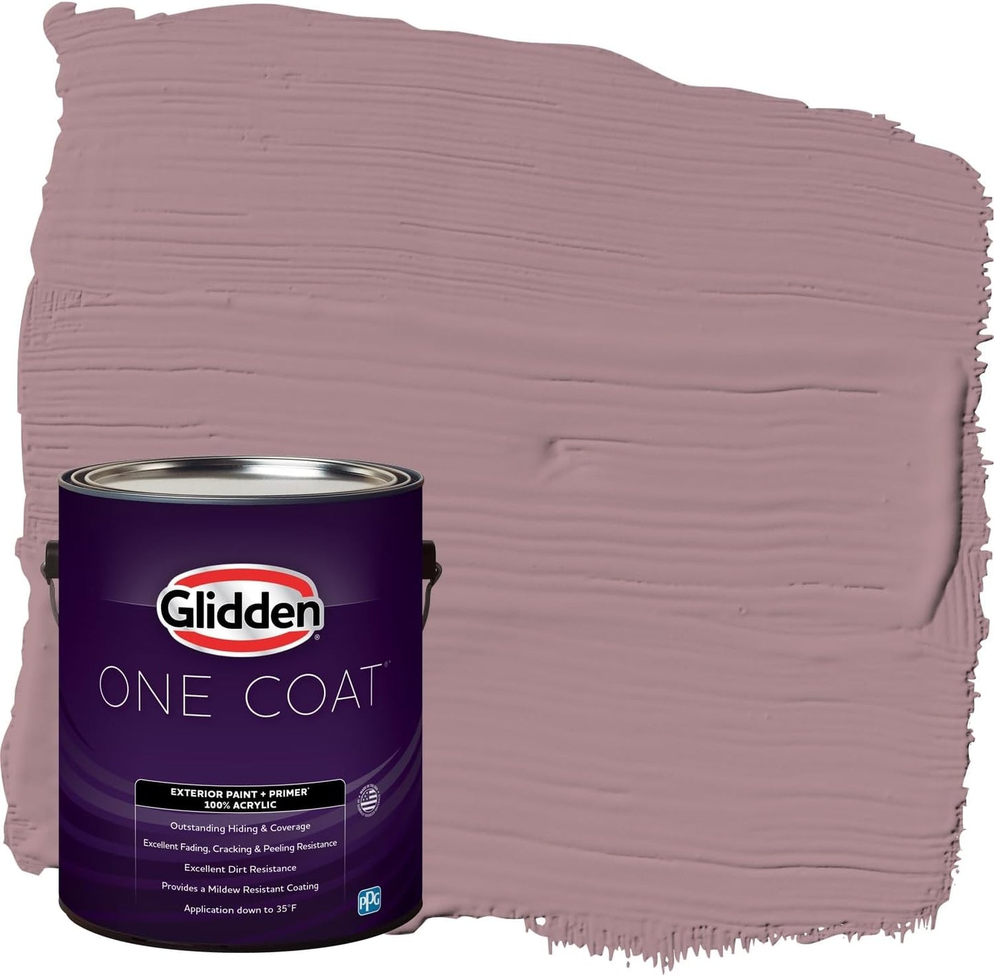 Glidden Exterior Paint + Primer: Pink/Ballet Slipper, One Coat, Semi-Gloss, 1-Gallon