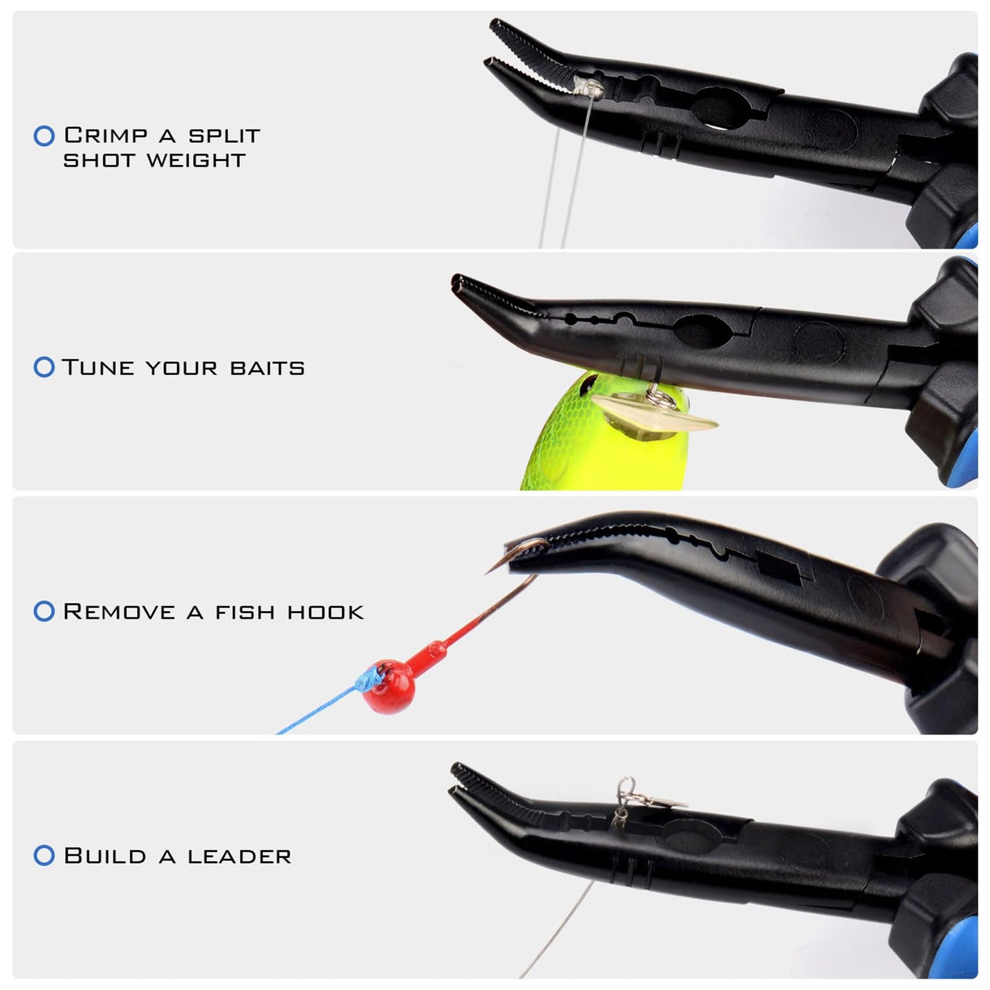 KastKing Intimidator Fishing Pliers, 7 inch Straight Nose