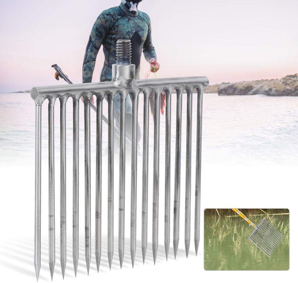 Fishing Spear, 15 Prong Stainless Steel Fish Spear Gig Fork for Outdoor Fishing Tackle Other Fishing Tools and Accessories