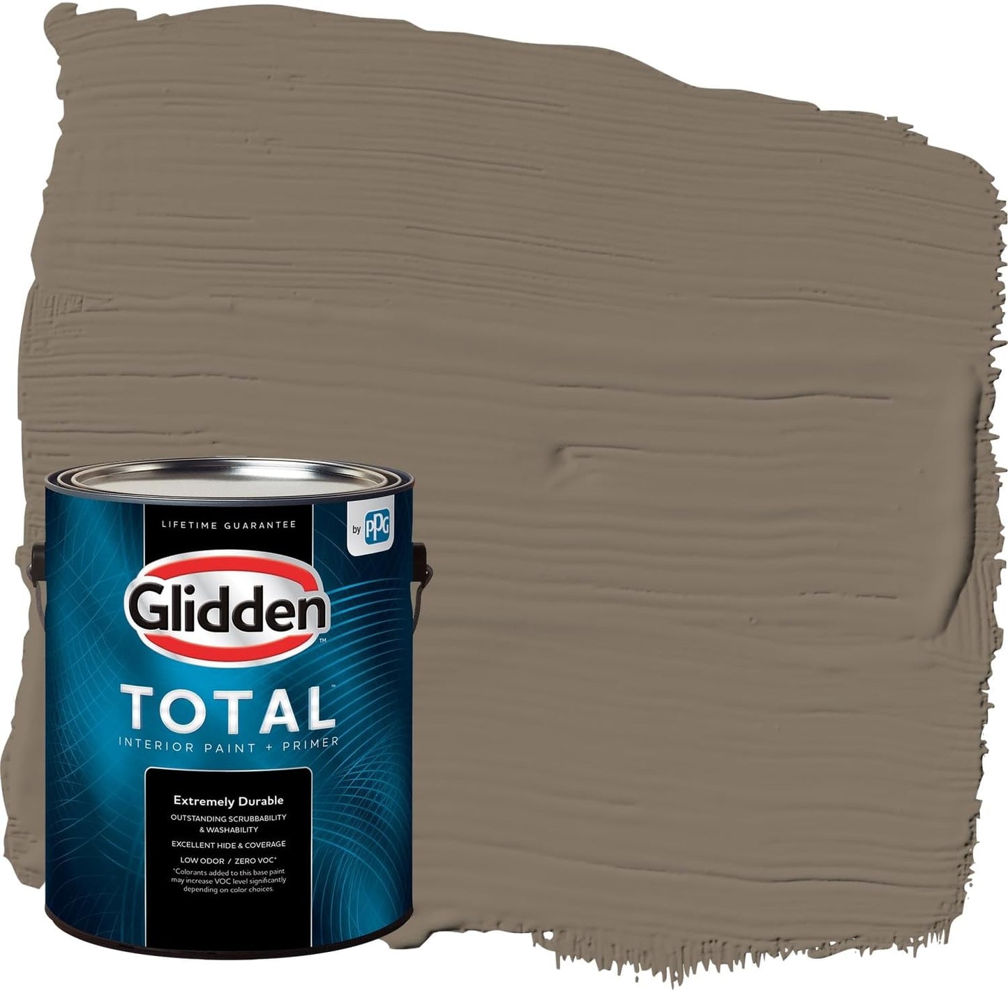 Glidden Interior Paint + Primer: Beige/Toasted Almond, One Coat, Semi-Gloss, 1-Quart