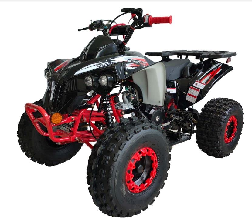 HHH ATV 125cc Vitacci ATV Quad Youth Utility Style ATV 125cc ATV Fully Automatic with Reverse Gas ATV 4 Wheeler ATVs Quads Big 19/18 inch Tires (Orange)