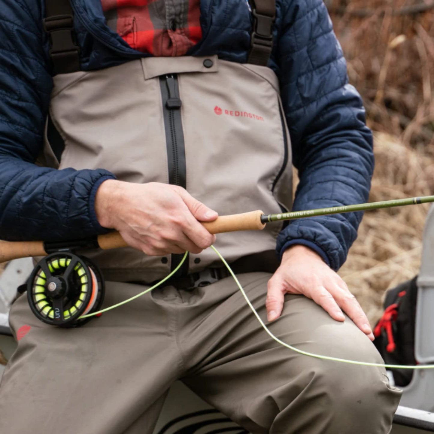 Redington Fly Fishing Field Kit, Fly Rod and Reel Combo Starter Kit, Line and Carrying Case Included