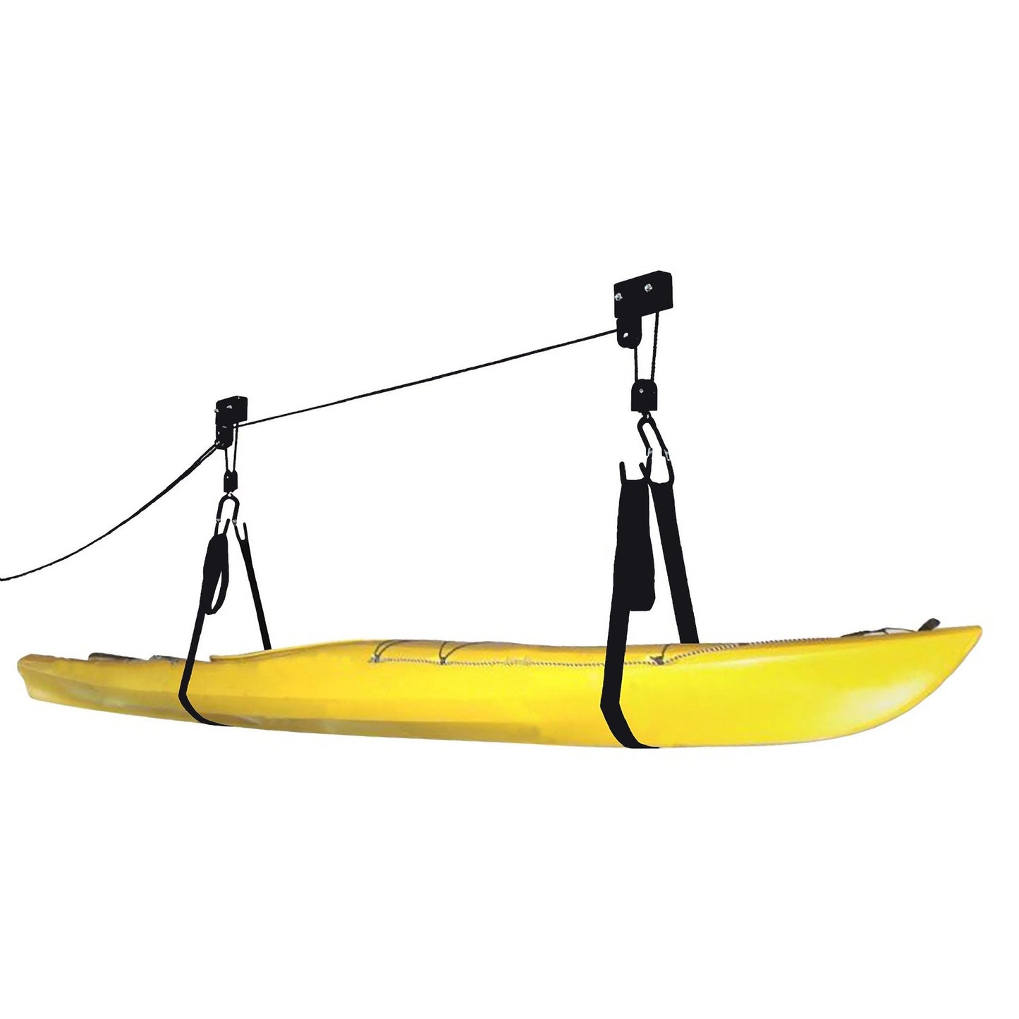 Kayak Storage Hoist - Overhead Pulley System with 125lb Capacity for Canoes, Bikes, Ladders, and More - for up to 12-Foot Ceilings