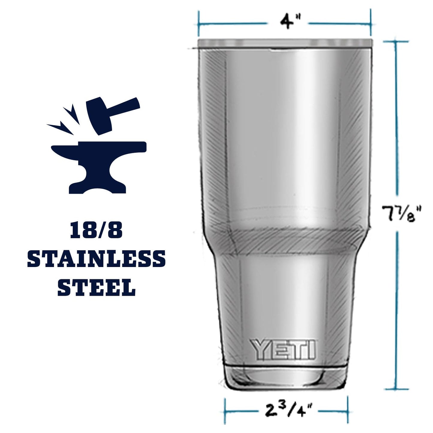 YETI Rambler 30 oz Stainless Steel Vacuum Insulated Tumbler w/MagSlider Lid, Seafoam