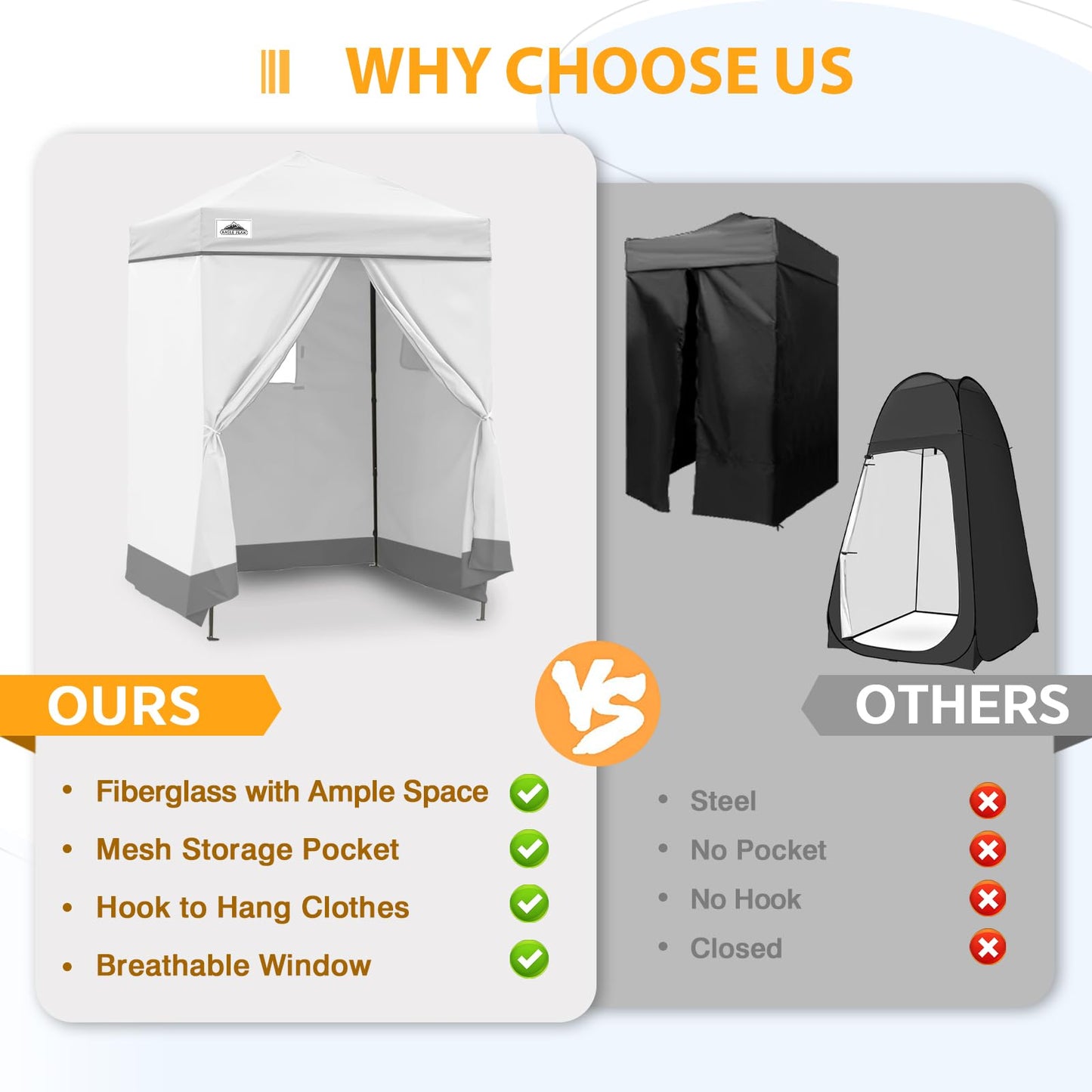 EAGLE PEAK Flex Compact 4x4 Pop-up Canopy Changing Room, Portable Dressing Room, Privacy Changing Tent for Indoor Fashion Photoshoots, Camping, or Pool, Purple