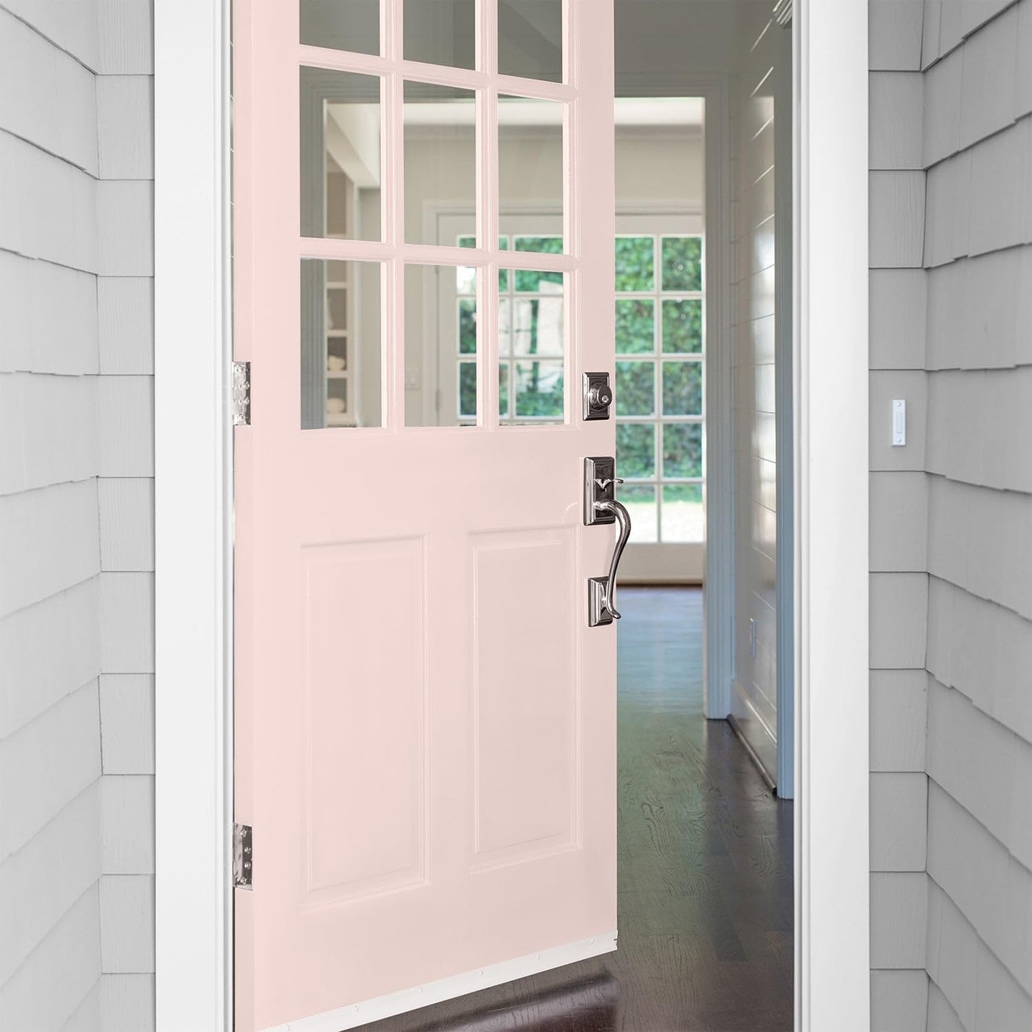 Glidden Exterior Paint + Primer: Pink/Ballet Slipper, One Coat, Semi-Gloss, 1-Gallon