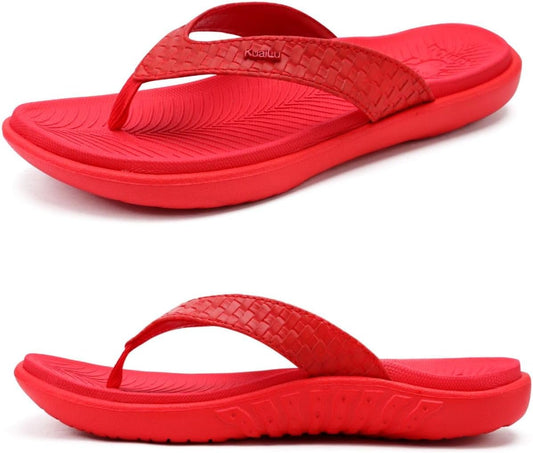 KuaiLu Womens Flip Flops Ladies Yoga Mat Comfortable Walking Thong Sandals With Plantar Fasciitis Arch Support Slip On Indoor Outdoor For Summer
